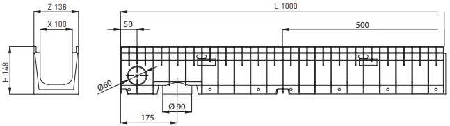 ULMA HYDROPLUS w/ FERN Ductile Iron Grate - Class C