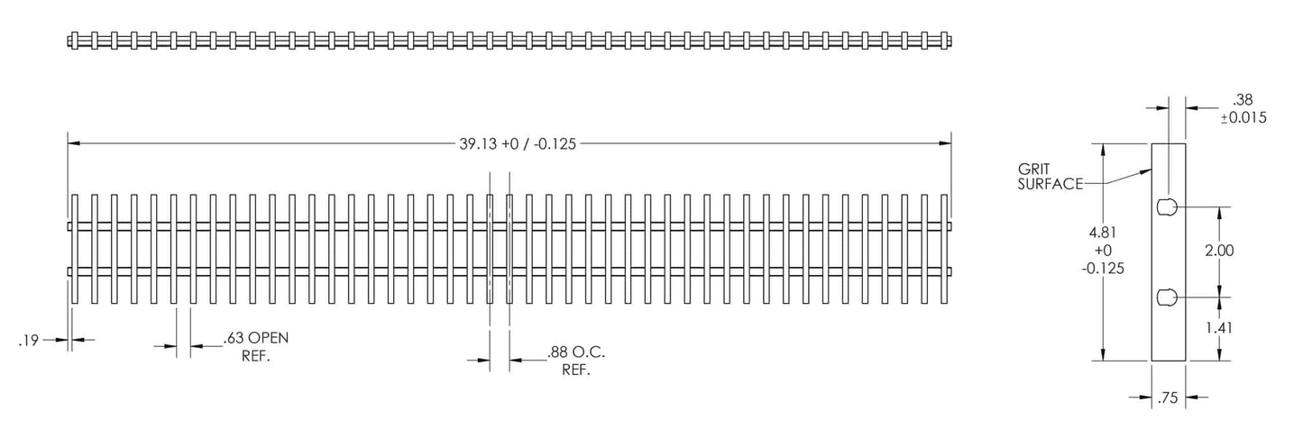 486 fiberglass grate specifications