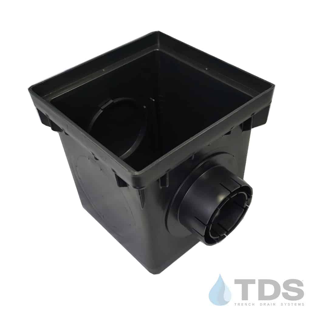 NDS 12" Catch Basin Kit with Iron Age Interlaken Grate | Baked on Oil Finish