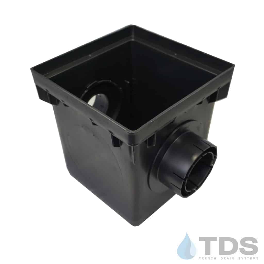 NDS 12" Catch Basin Kit with Iron Age Oblio Grate | Natural