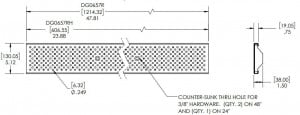 POLYCAST DG0657R ADA Perf Reinforced Stainless Grate 6"x48" (Nominal) Class C