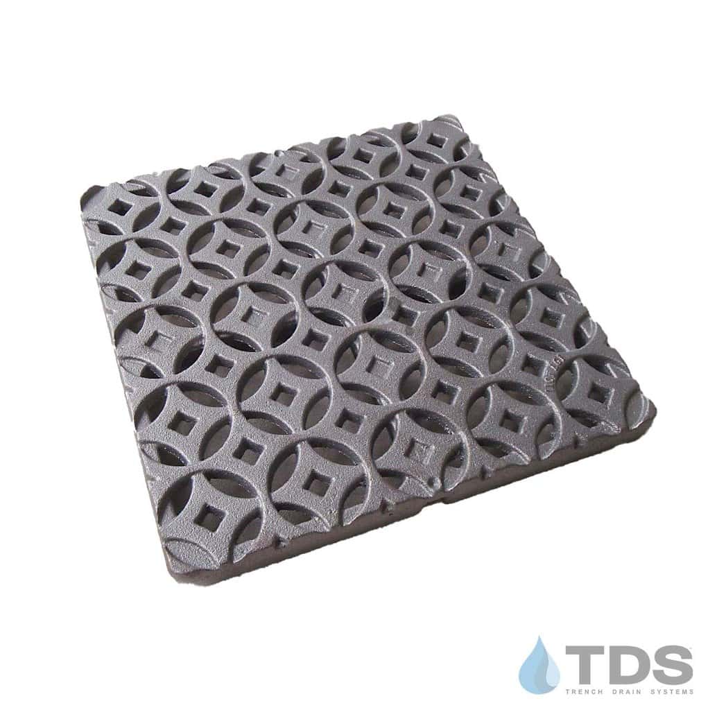 IA-Inter-CB12 Iron Age Interlaken 12" Catch Basin Grate in Raw Cast Iron