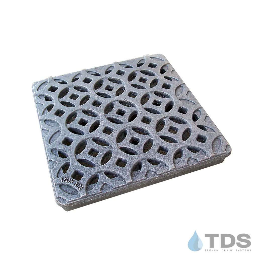 IA-INTER-CB9 Iron Age Interlaken Raw Cast Iron 9" Catch Basin Grate