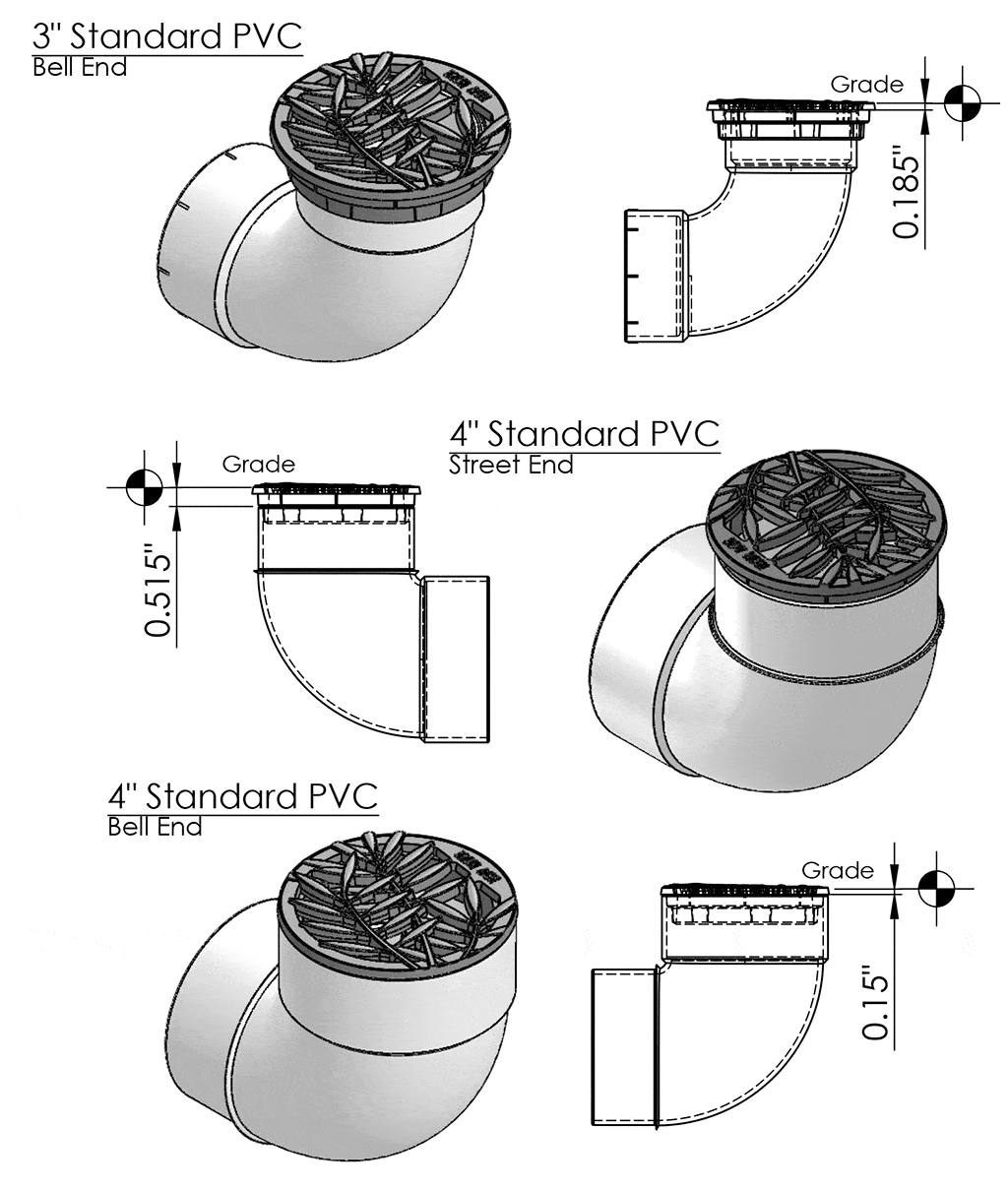 Iron Age IA-LOC-4D-BF Class B Locust Cast Iron 4" Dia. Grate - BoOF