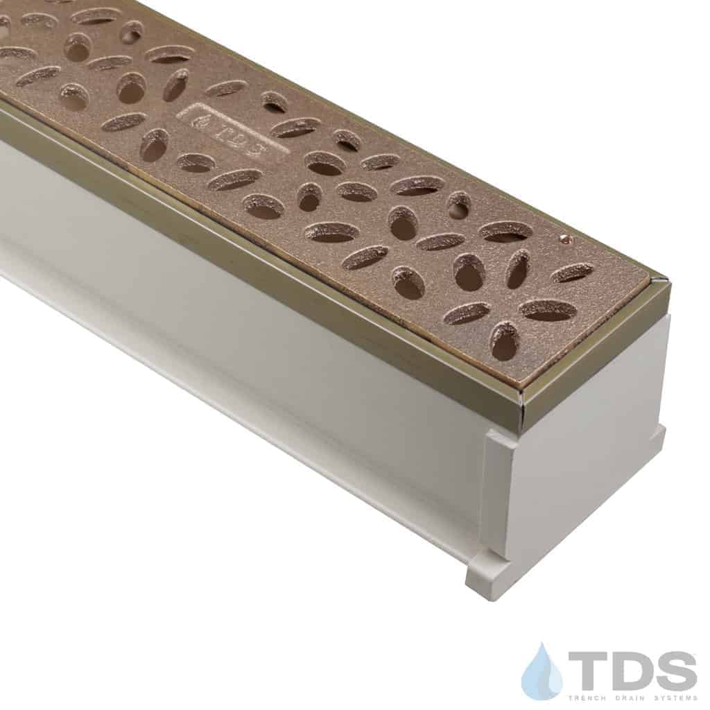 TDS™ 3" Sand MAX Mini w/ Natural Bronze Rain Drop Grate & Satin Bronze Edge