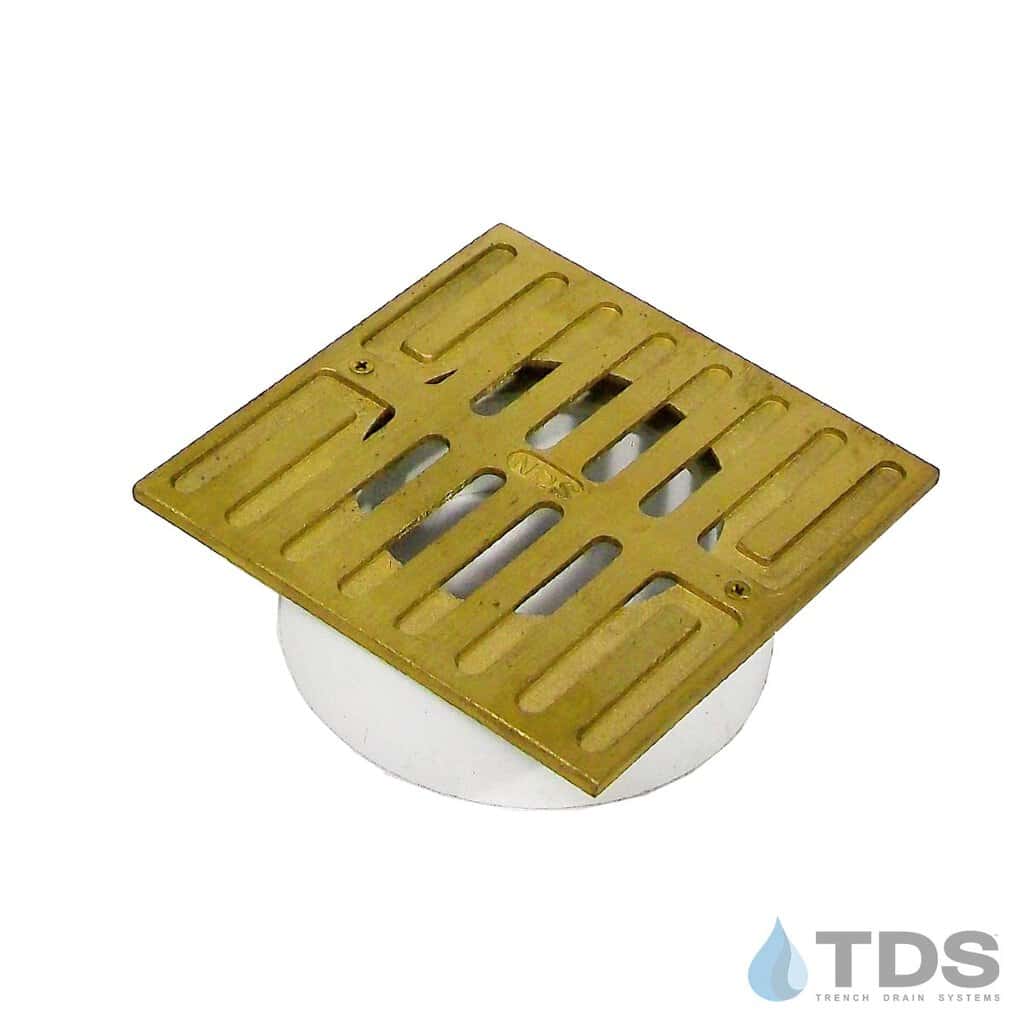 5" square Spee-D channel brass grate