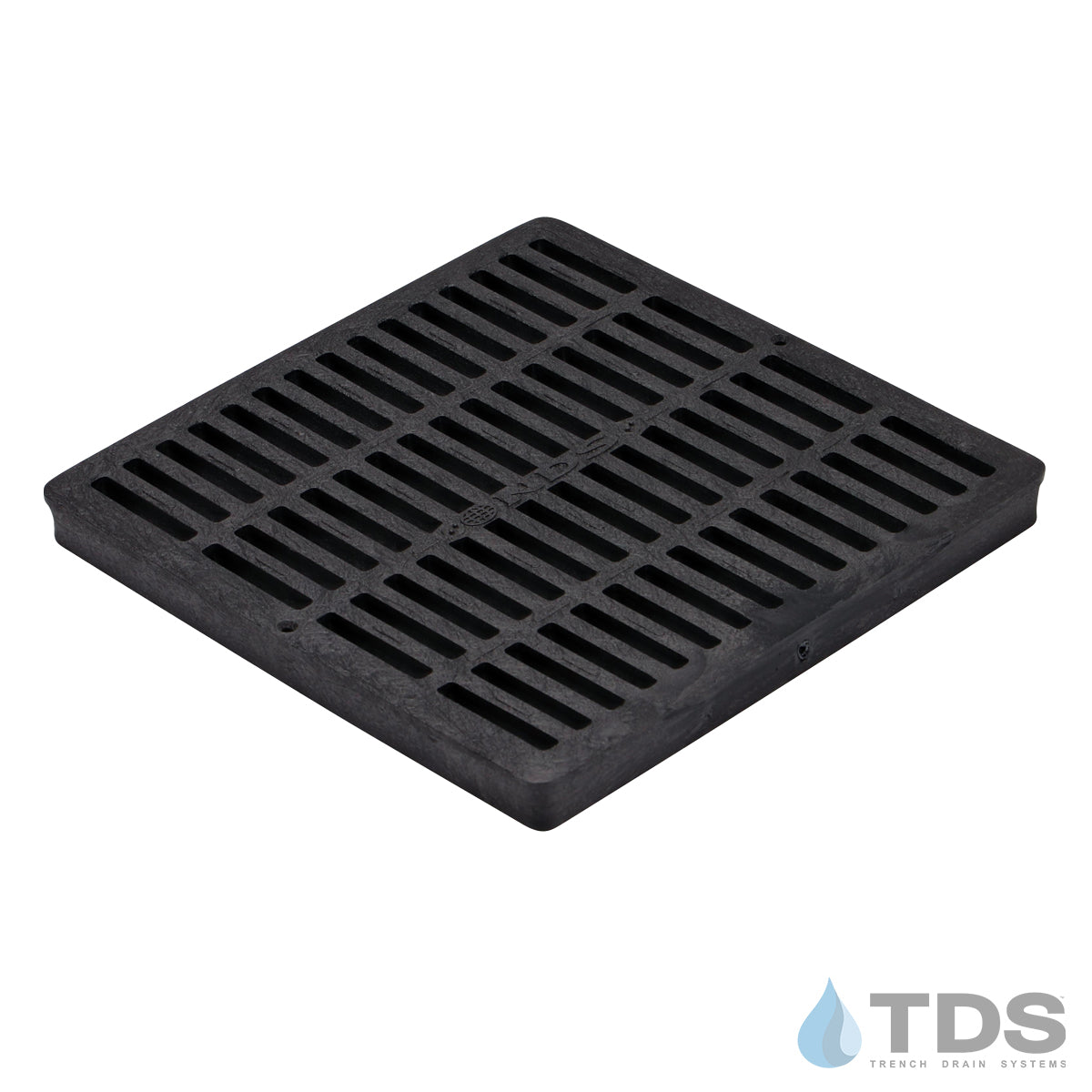 NDS 1211 Class B ADA Compliant Slotted HDPE 12" x 12" Grate - BLACK