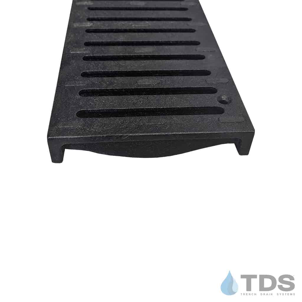 NDS 243 - Box of 12 - Class B ADA Compliant Slotted HDPE 4" x 24" Grate - BLACK