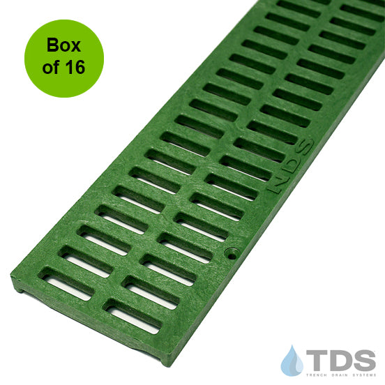 NDS 542 - Box of 16 - Class B ADA Compliant Slotted HDPE 3" x 36" Grate - GREEN