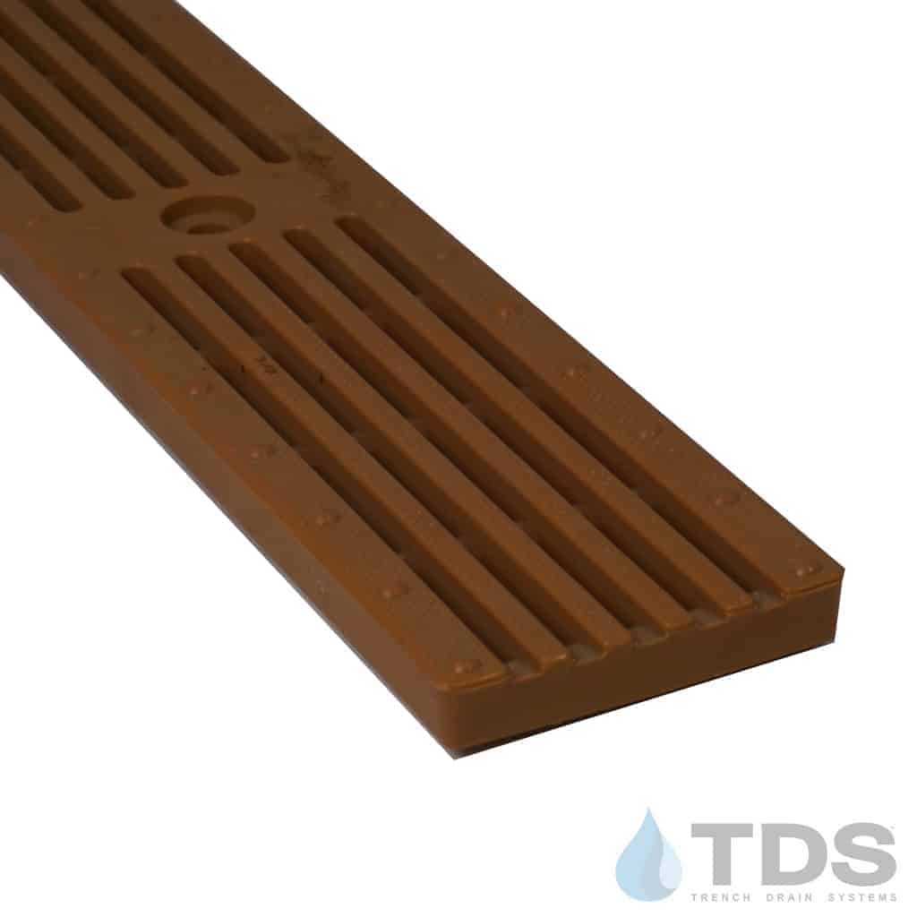 Zurn P4-HPP-BROWN Class A ADA Compliant Slotted HDPE 4" x 20" Grate - BROWN