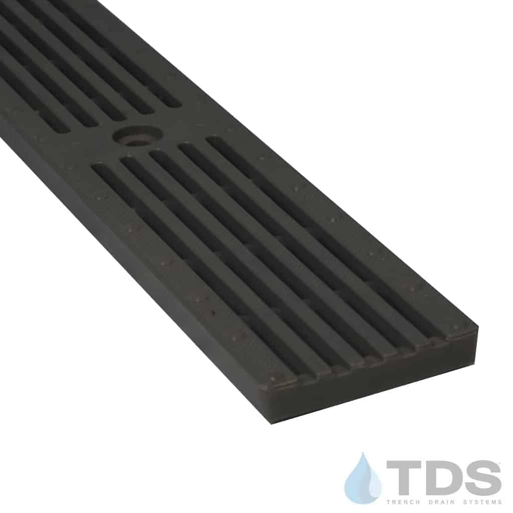 Zurn P4-HPP-DK-GRAY Class A ADA Compliant Slotted HDPE 4" x 20" Grate - DARK GRAY