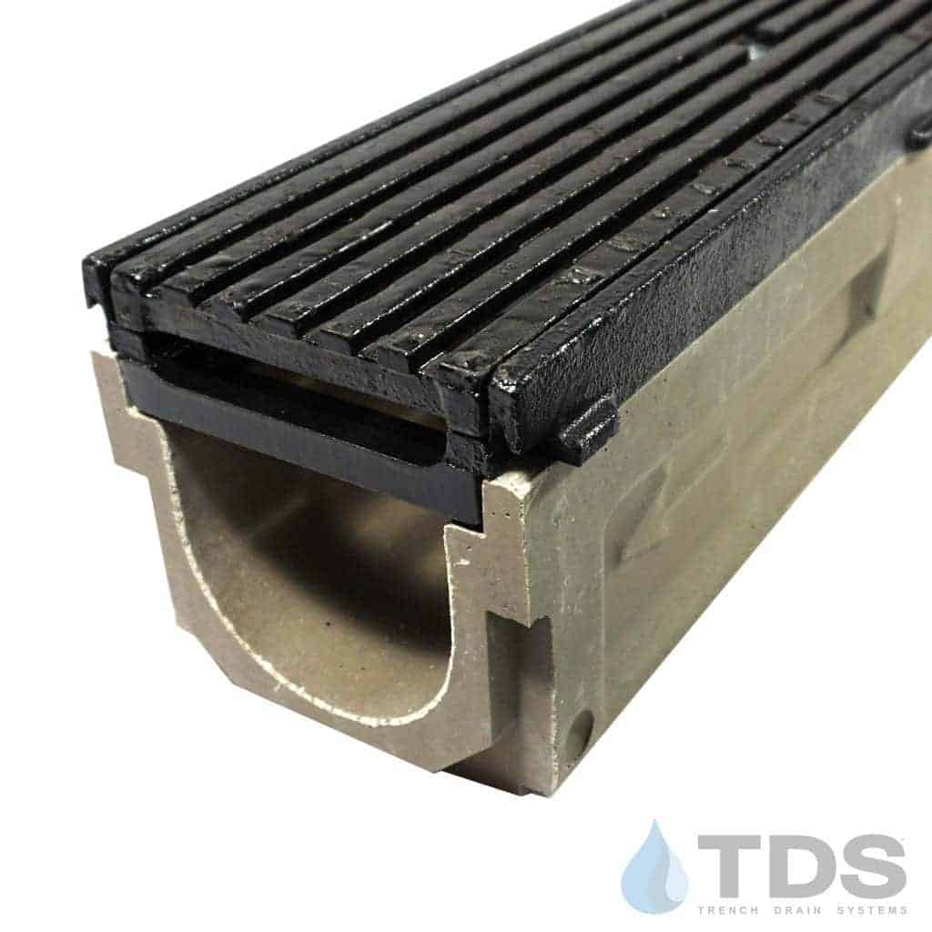 POLY700-AA-675D-TDSdrains cast iron frame transverse cast iron grate polymer concrete channel Polycast