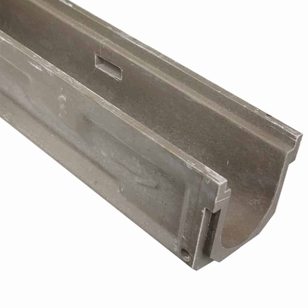 Polymer concrete channel by Hubbell POLYCAST either pre-sloped or neutral