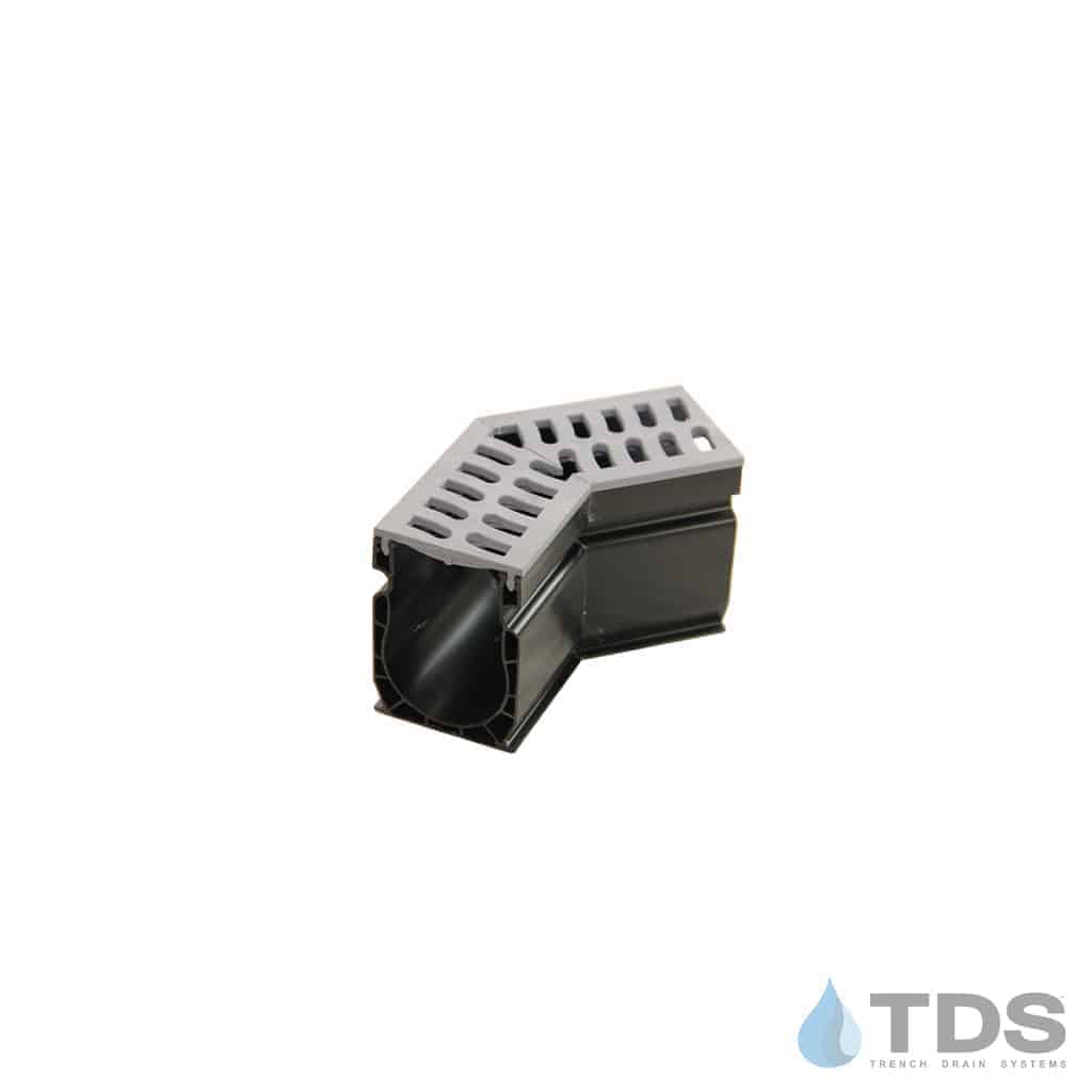 Slim Channel 9303 Fabricated 45 Degree Angle with Gray Slotted Grate