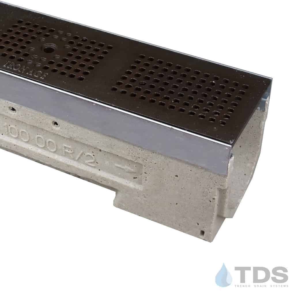 Ulma U100KX Channel with Iron Age Heel proof Mission Bay grating in Baked on Oil finish