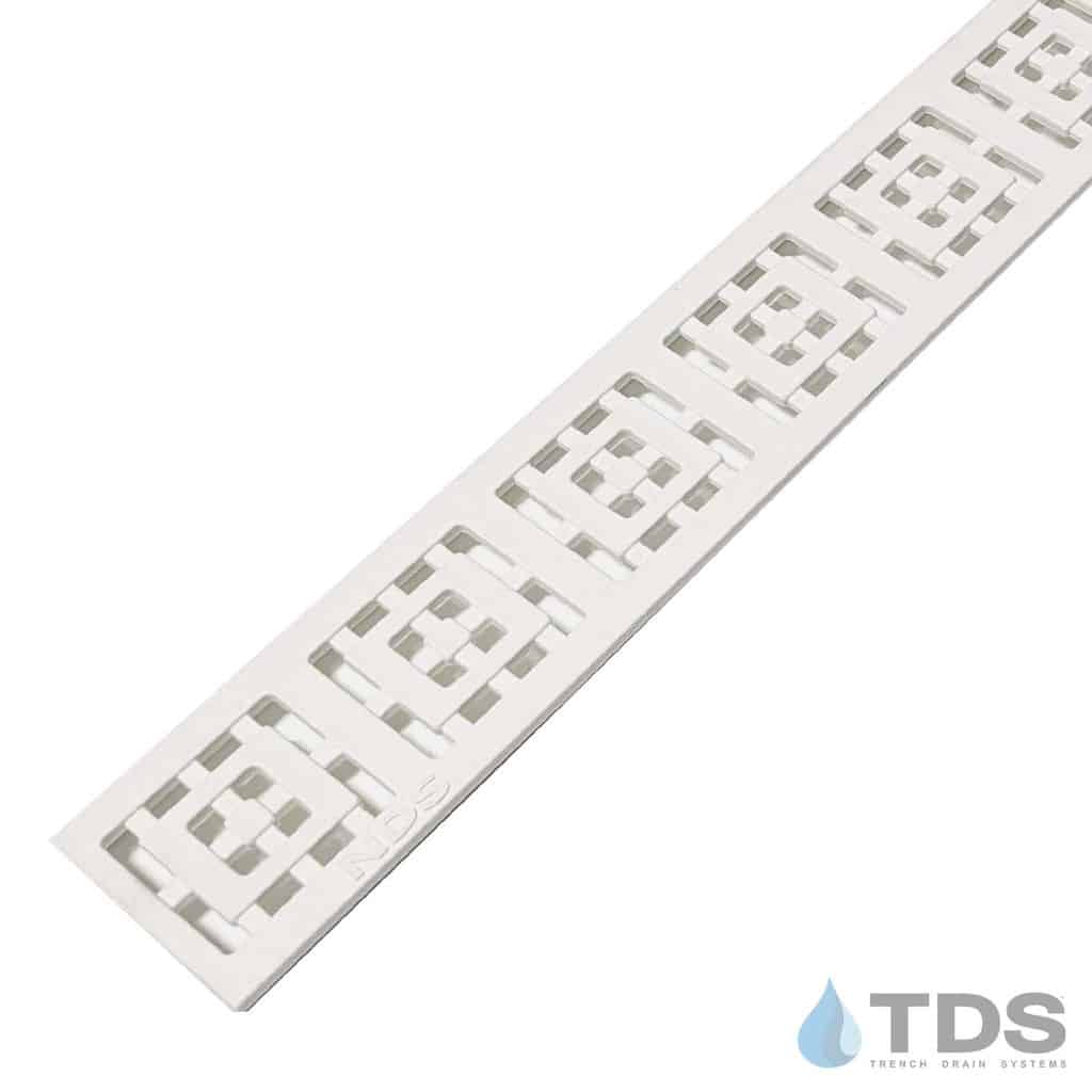 White Square Slim Channel Grate
