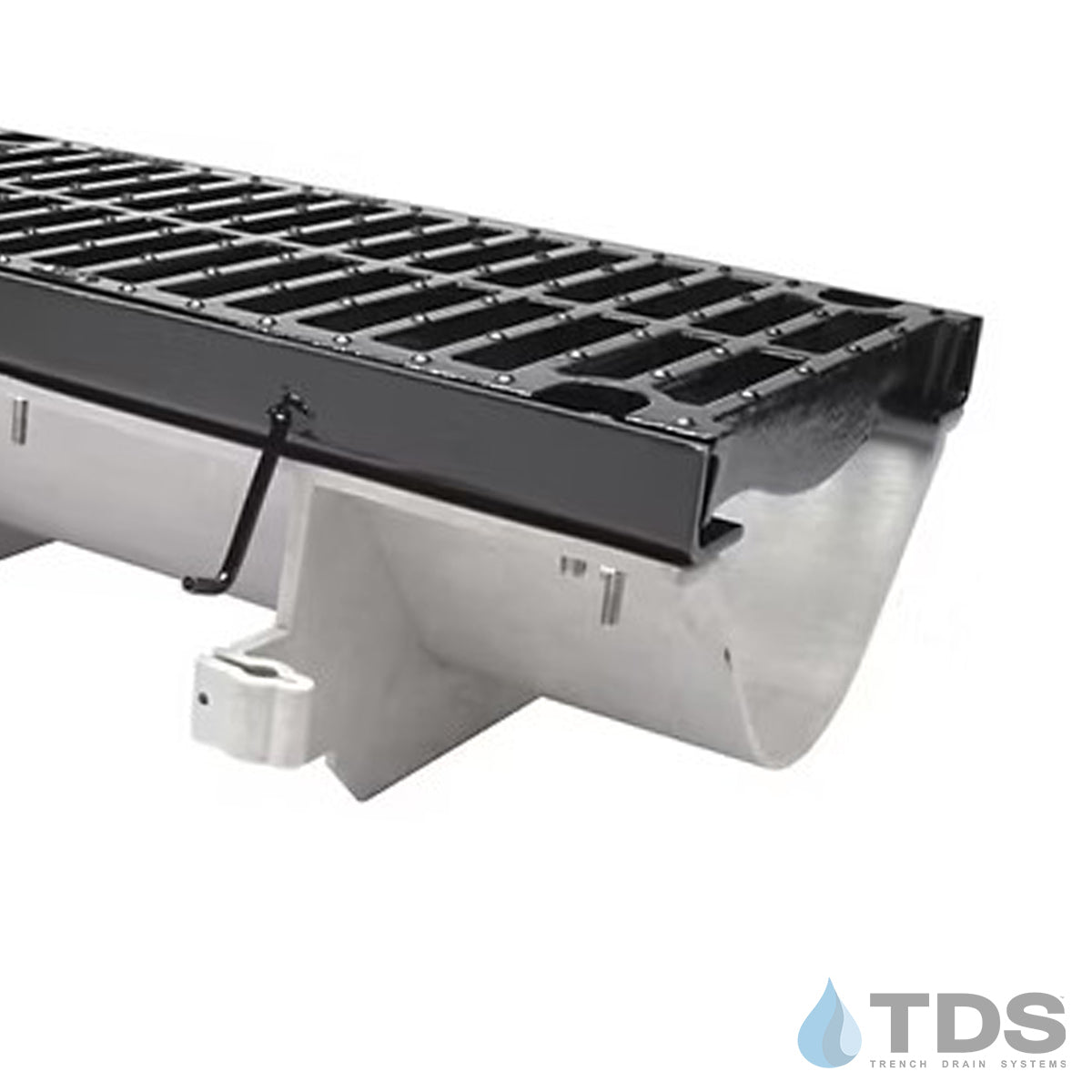 Zurn Z882 Linear Drain Kit w/P12-DGE Ductile Iron Grate & Bottom Outlet