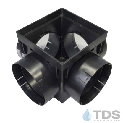 NDS 9" Catch Basin Kit with Iron Age Interlaken Grate | Natural