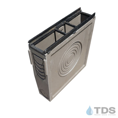 POLYCAST® DP0750 Inline Catch Basin w/DG0675HD Transverse Slotted Ductile Iron Grate & HDPE Frame