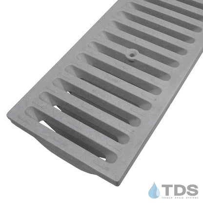 NDS® Dura Slope In-Line Catch Basin with DS-661LG HDPE Slotted Grate Light Gray