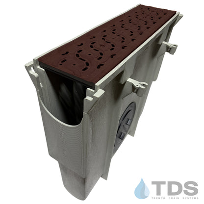 NDS Dura Slope Inline Catch Basin with DS-601-BF Grate