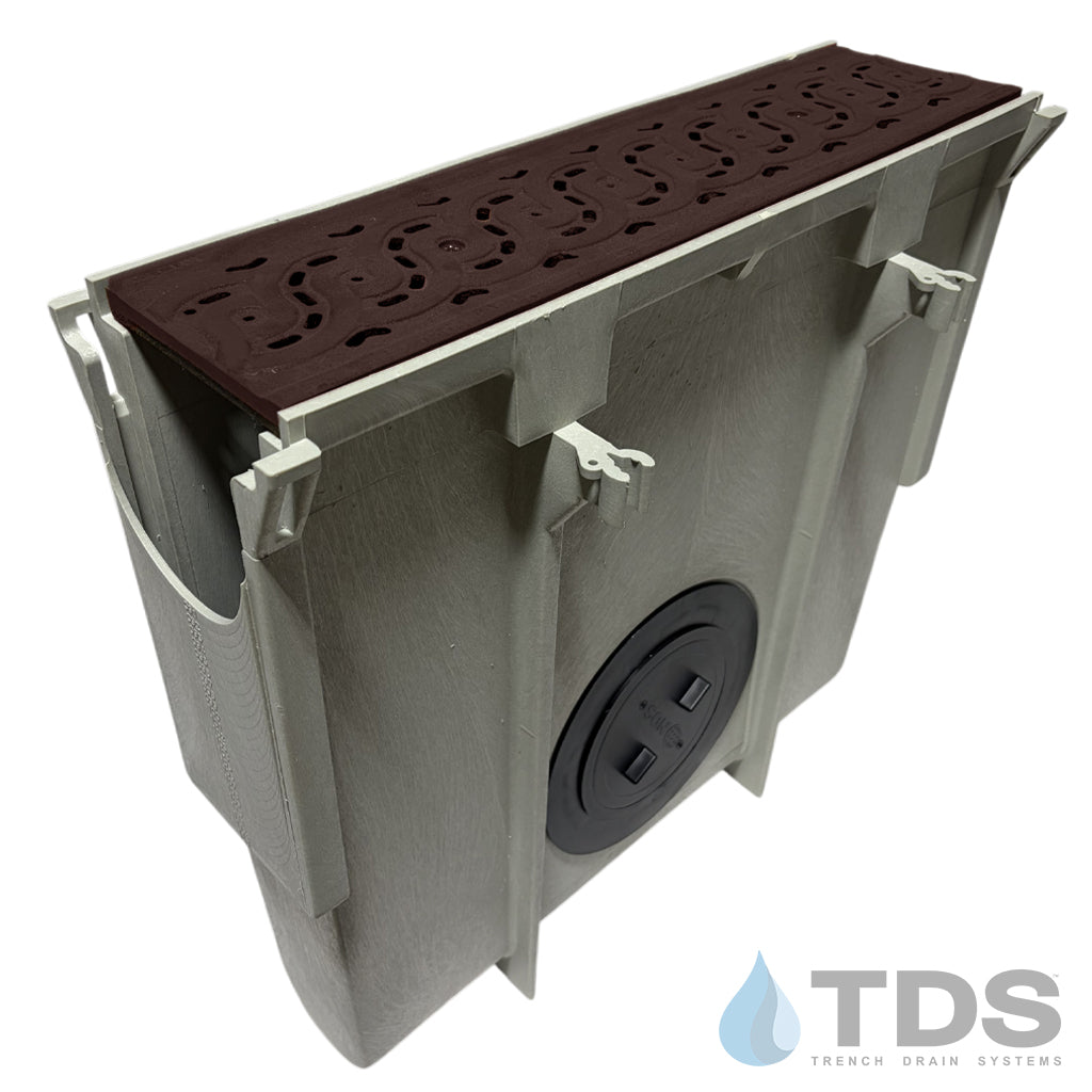 NDS Dura Slope Inline Catch Basin with DS-601-BF Grate