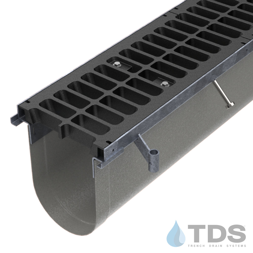 Trench•Era™ FP Series 10" with FG0842 grate and heavy-duty galvanized frame