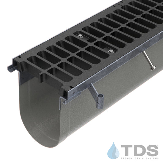 Trench•Era™ FP Series Drain System w/FG0846 10" Wide Class F Grate - HD Galvanized Frame