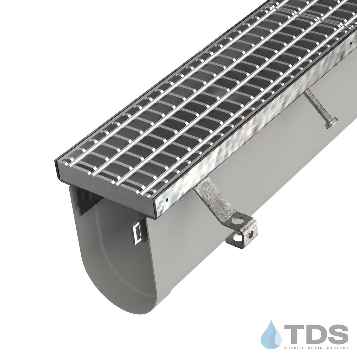 FPK-DG3048R-G Trench•Era™ FP SEries galvanized frame and bar grating