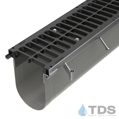 Trench•Era™ FP Series Drain System w/FG0841 10" Wide Class C Grate - HD Stainless Frame