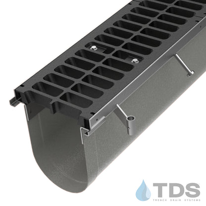 Trench•Era™ FP Series Drain System w/FG0846 10" Wide Class F Grate - HD Stainless Frame