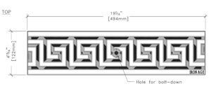 ULMA U100KX Drain Channel w/ Iron Age Greek Key Grate - BoOF