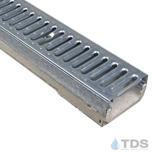 M100K-GN100KCC Reinforced Galvanized Steel grate polymer concrete galv edge ULMA channel