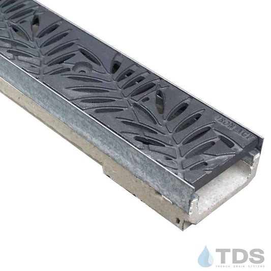 M100K-Locust Raw Cast Iron deco grate polymer concrete galv edge ULMA channel