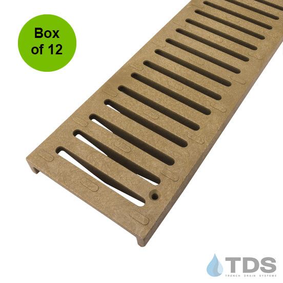 NDS 244 -Box of 12 - Class B ADA Compliant Slotted HDPE 4" x 24" Grate - SAND