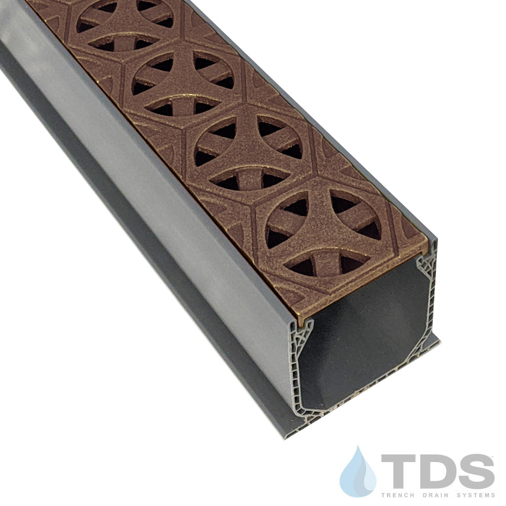 NDS 3" Gray Mini Channel Kit with TDS Bronze Age Tardis Grate - Natural