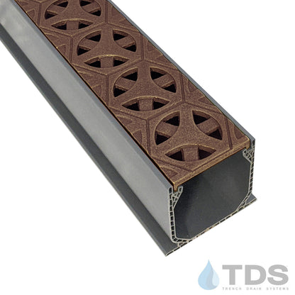 NDS 3" Gray Mini Channel Kit with TDS Bronze Age Tardis Grate - Natural