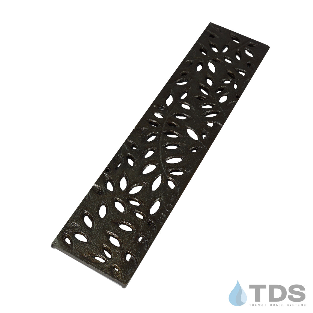 NDS 554CI Class B ADA Compliant Botanical Cast Iron 3" x 12" Grate - RAW