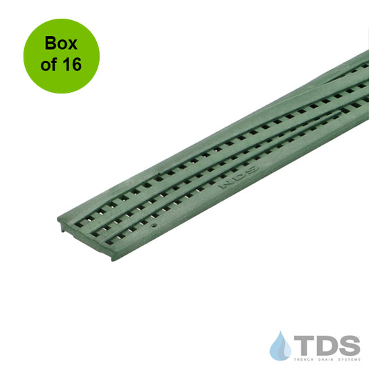 NDS 555GR - Box of 16 - Class B ADA Compliant Wave Polyolefin 3" x 36" Grate - GREEN