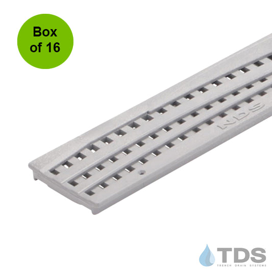 NDS 555GY - Box of 16 - Class B ADA Compliant Wave Polyolefin 3" x 36" Grate - GRAY