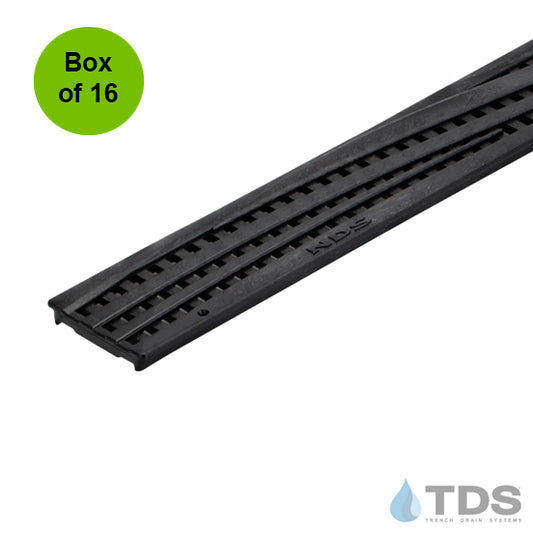 NDS 555 - Box of 16 - Class B ADA Compliant Wave Polyolefin 3" x 36" Grate - BLACK