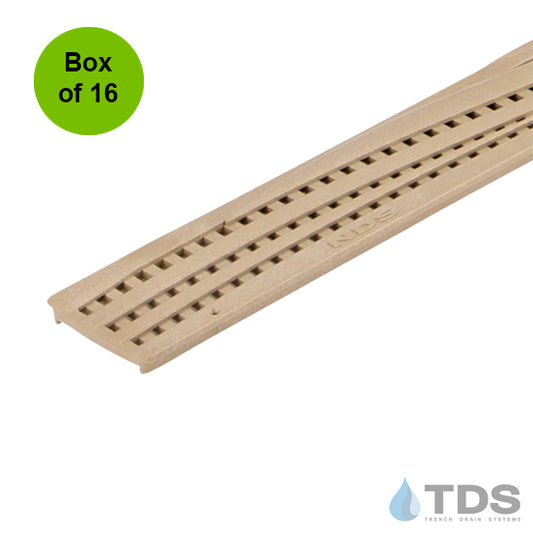 NDS 555S - Box of 16 - Class B ADA Compliant Wave Polyolefin 3" x 36" Grate - SAND
