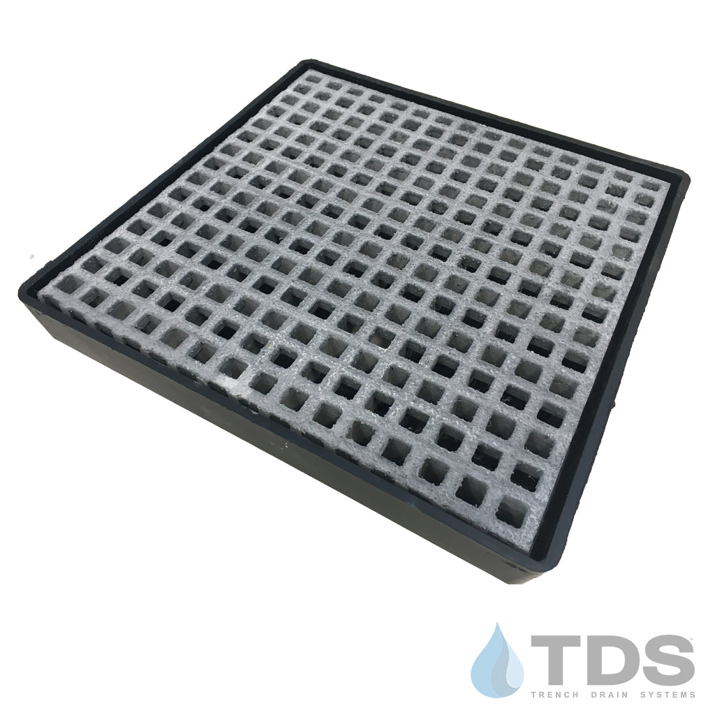 NDS 12" Low Profile Catch Basin Kit w/FG-MICRO Fiberglass Micro Mesh Grate