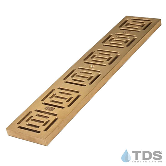 Zurn P4-BZ Decorative Slotted Cast Bronze 4" x 20" Grate - Class A
