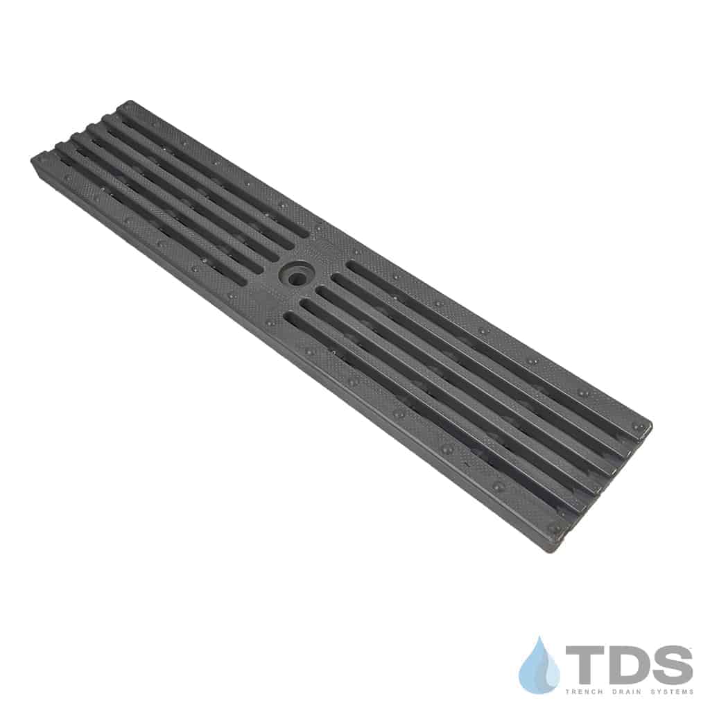 ZURN Z884 Drainage Kit w/ P4-HPP-DK-GREY HDPE Slotted Grate - Vandal Proof Locks