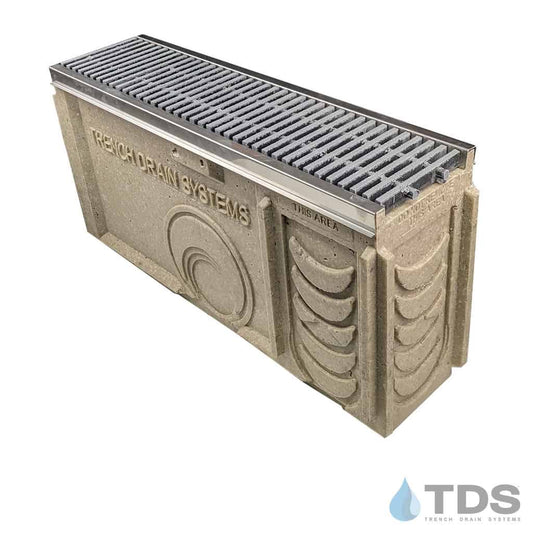 PCK6-CB06S-DG0644SP-SE Catch basin w/ Fiberglass grate with stainless steel edging