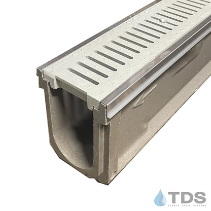POLYCAST 600 Series Kit w/ DG0670G Gray Plastic Grate & Stainless Edging - Load Class A