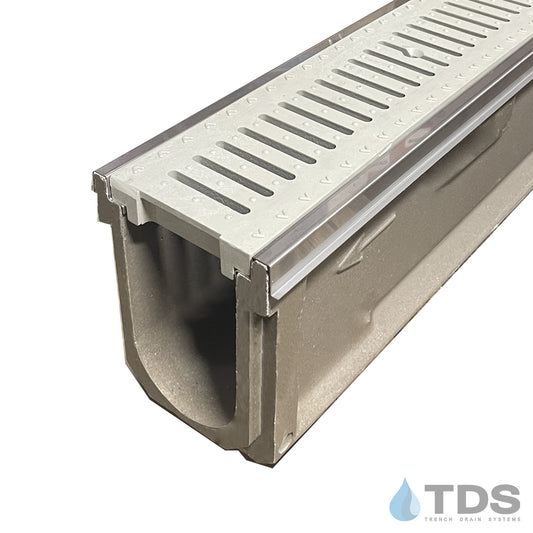 POLYCAST 600 Series Kit w/ DG0670G Gray Plastic Grate & Stainless Edging - Load Class A
