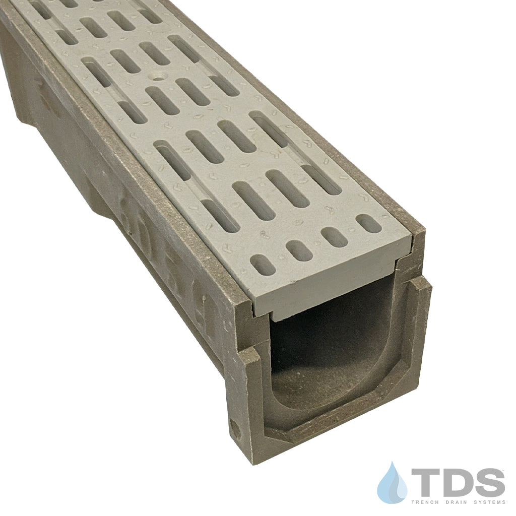 POLYCAST 600 Series Kit w/ DG0675G Gray Transverse Plastic Grate - Load Class A