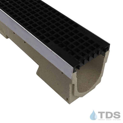 Ulma U100KX Channel with Polypropylene Mesh Grate - Black